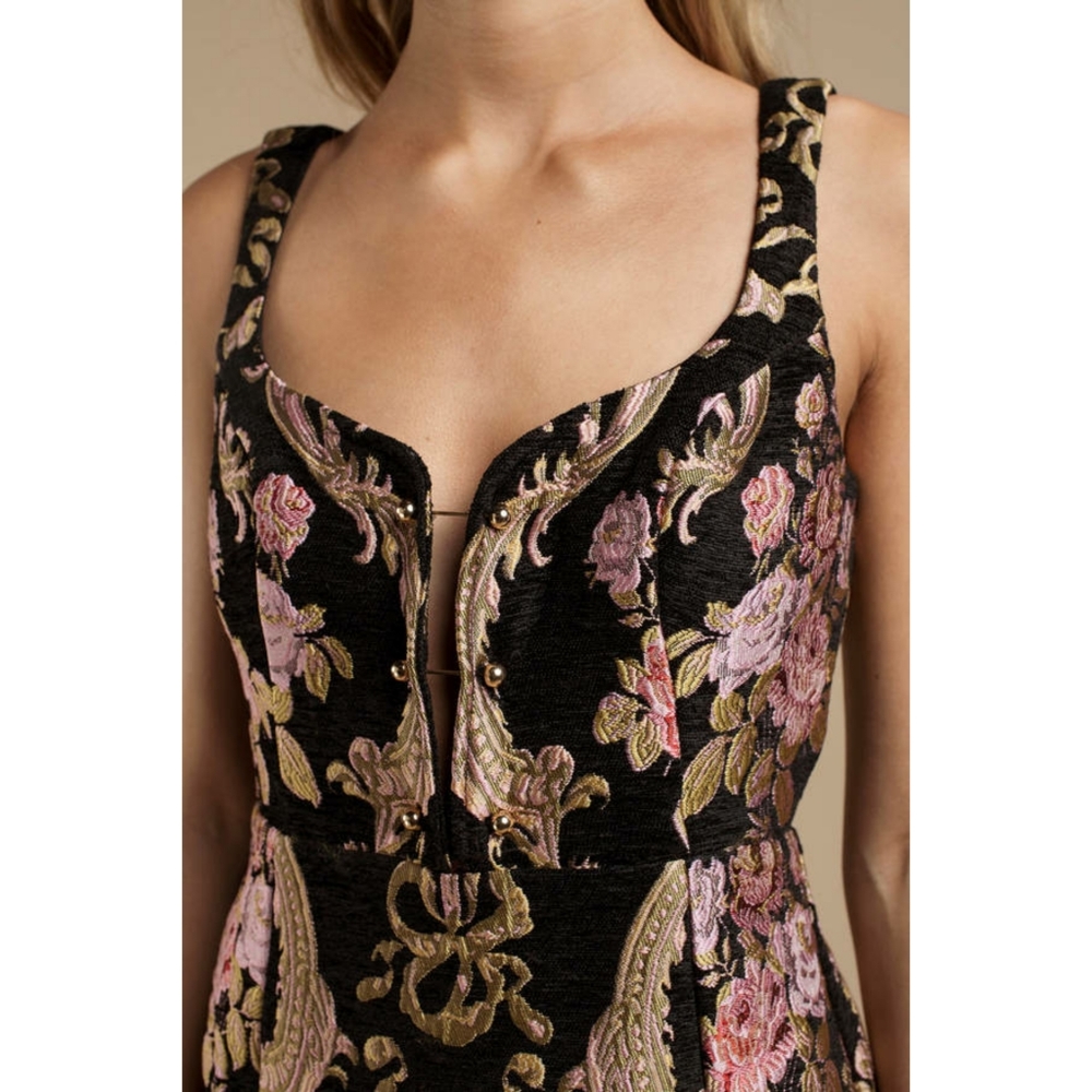 For Love & Lemons Brocade Tapestry Mini Dress